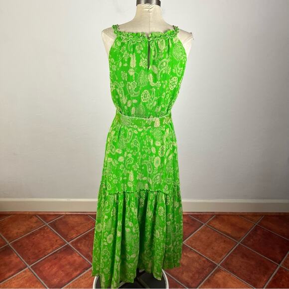 Nicholas Tonal Paisley Pleated Belted Dress - Picture 7 of 10